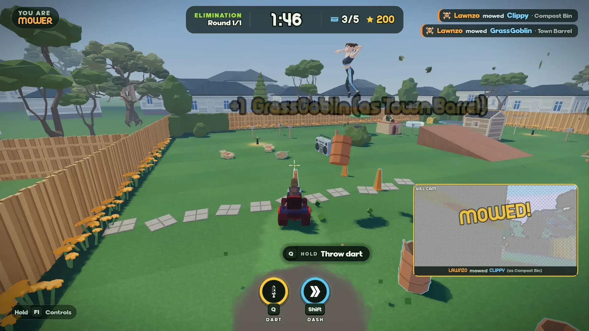 Mowing spree kill-cam